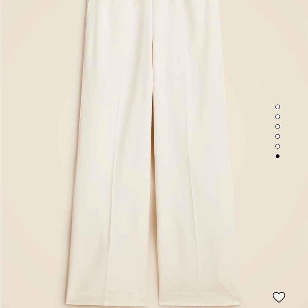 J. Crew Cream Wide Leg Pants